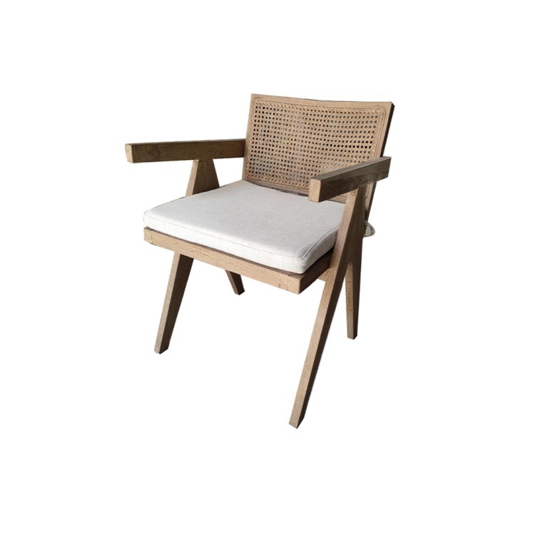Полукресло HDC5807-1-OAK, дуб, текстиль, beige, ROOMERS FURNITURE