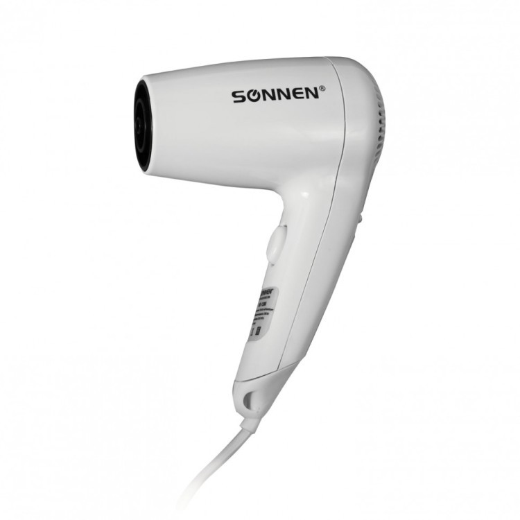 Фен для волос настенный Sonnen HD-1288 1200 Вт пластиковый корпус 2 скорости белый 604196 (1) (92056)