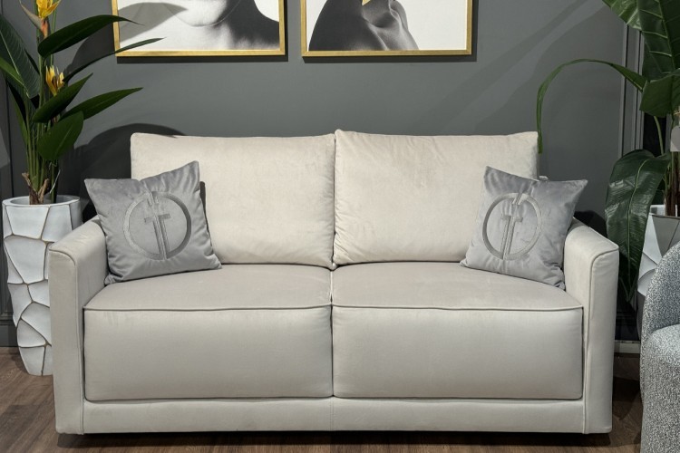 Диван Portofino 180 двухм раскл с кантом св-серый Colt030+Colt025 (TT-00013567)