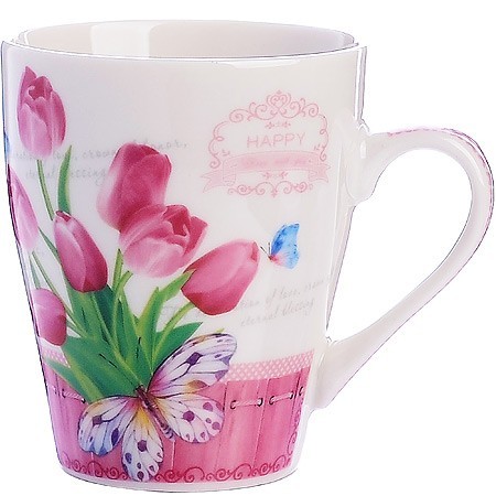 Кружка 340 мл Тюльпаны (мин. 4шт) LR (31240)