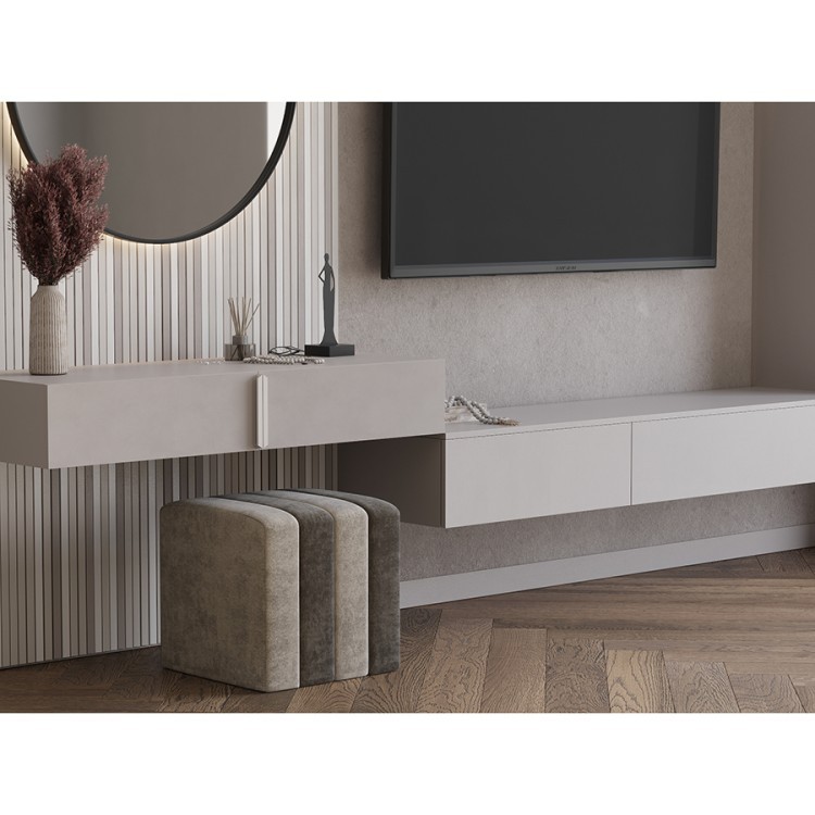 Пуф idar, шенилл, серый (74025)