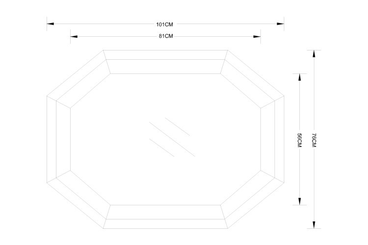 Зеркало декоративное в серебристой раме 76*101см (TT-00008889)