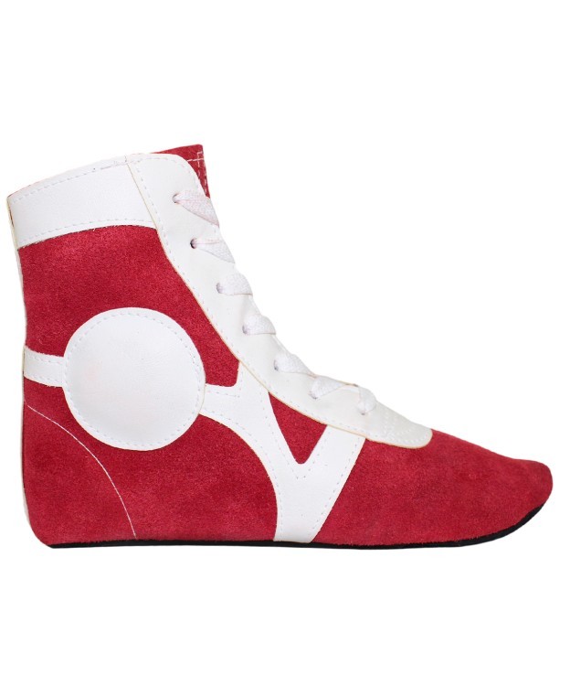 Обувь для самбо SM-0101, замша, красная (193312)