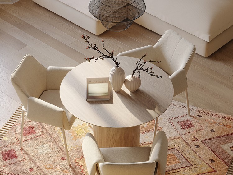 Стул aline, шенилл, серо-бежевый/бежевый (79030)