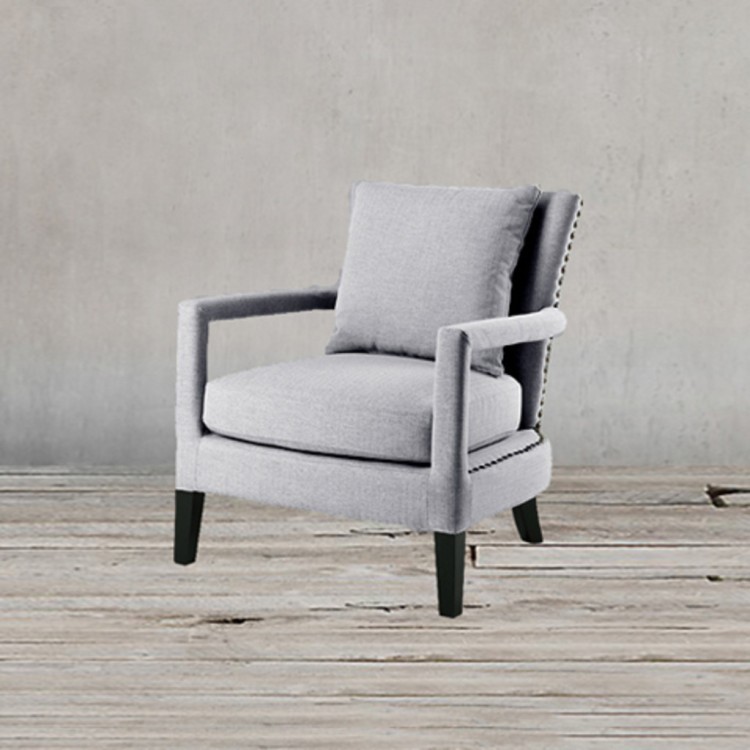 Кресло Джим Jim chair/Furla 17, дерево, текстиль, light grey, ROOMERS FURNITURE Кресло Джим Jim chair/Furla 17, дерево, текстиль, light grey, ROOMERS FURNITURE