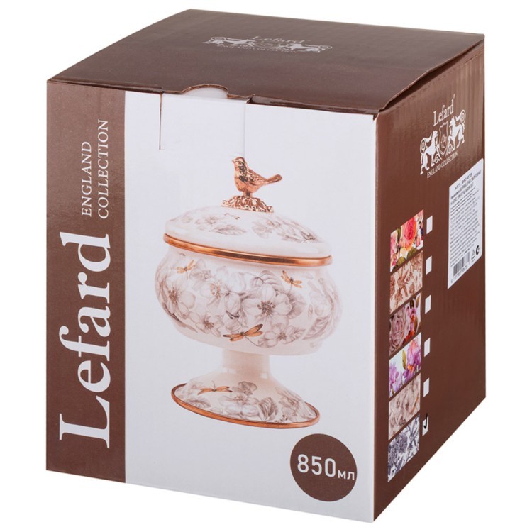 Сахарница lefard эмалированная на ножке, серия royal garden, 0,85л Lefard (950-678)