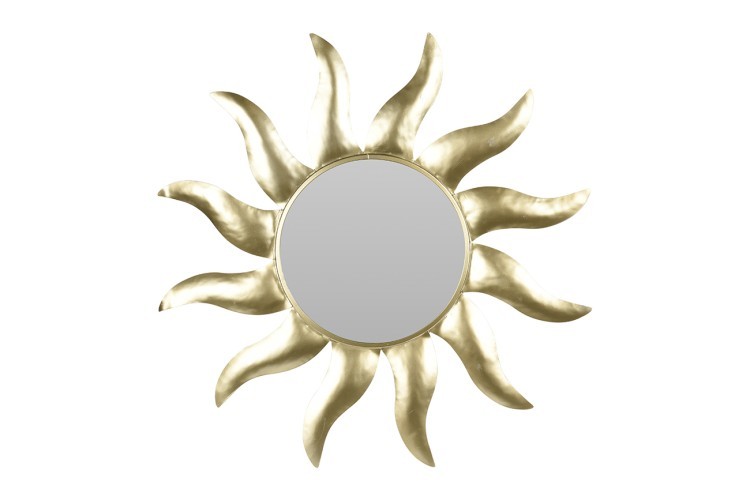 Зеркало "Солнце" рама металл. цвет золото d58см (TT-00005682)