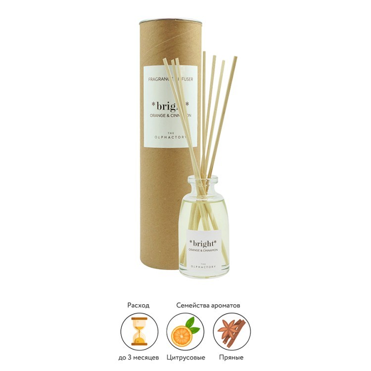Диффузор ароматический the olphactory, bright, orange&cinnamon, 100 мл (62391)