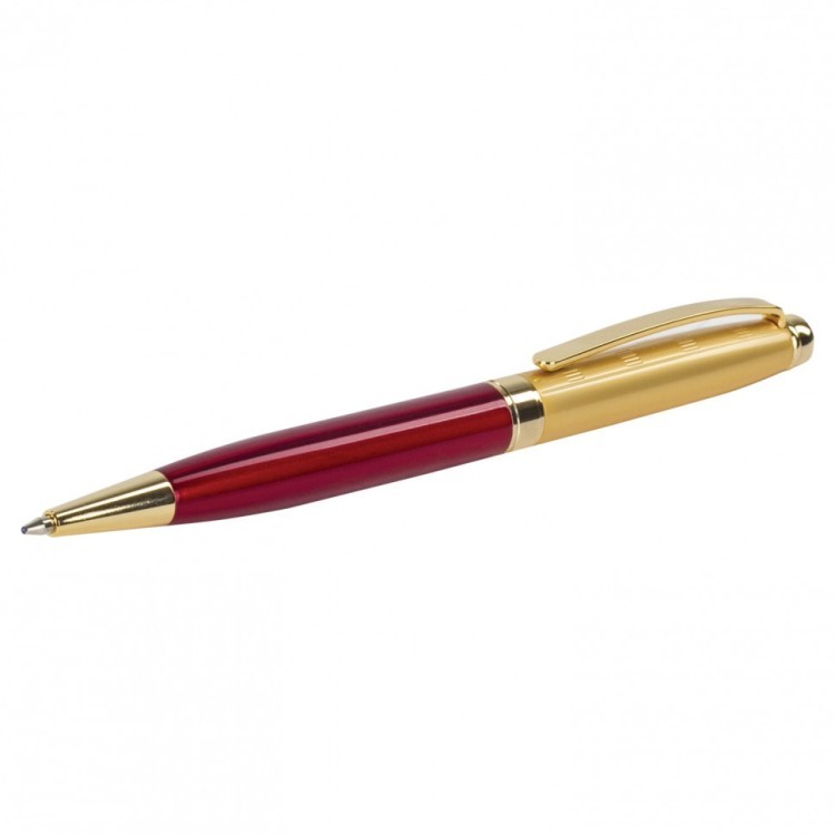 Ручка подарочная шариковая Galant Bremen корпус бордовый с золотистым синяя 141010 (1) (90786)
