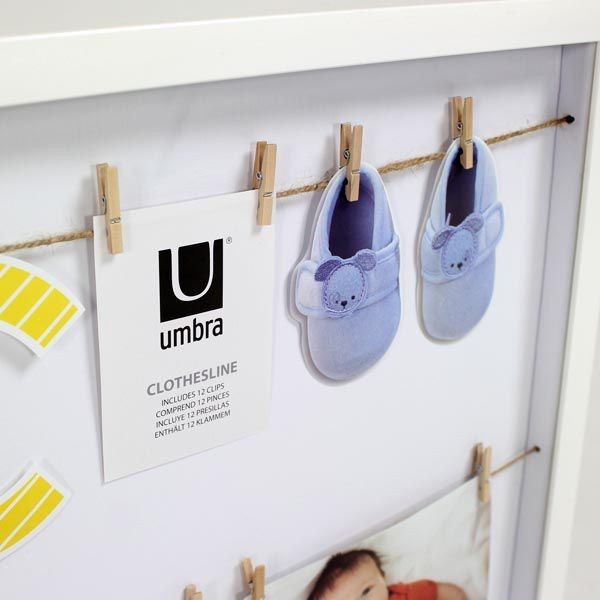Панно для фотографий clothesline, белое, 12 прищепок (41363) Панно для фотографий clothesline, белое, 12 прищепок (41363)