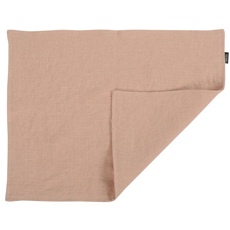 Салфетка под приборы из умягченного льна розово-пудрового цвета из коллекции essential, 35х45 см (66959)