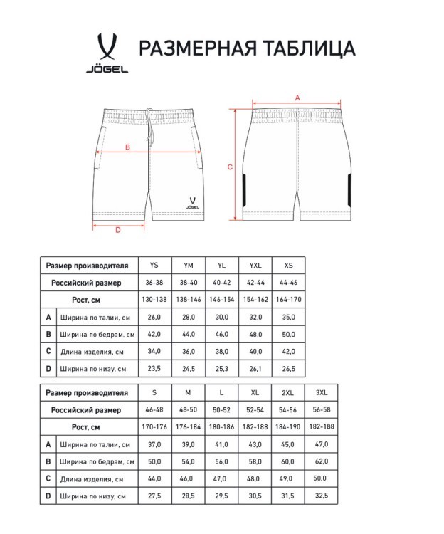 Шорты тренировочные JÖGEL CAMP 2 Training Poly Shorts, темно-синий (2112595)