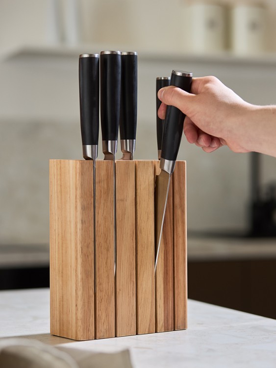 Подставка для ножей hevea, светлое дерево (78699)