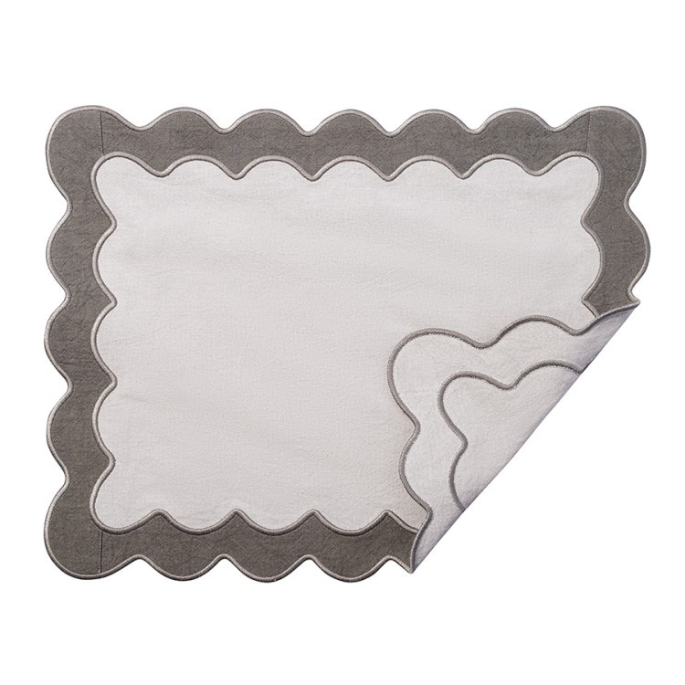 Салфетка под приборы с контрастным кантом серого цвета из коллекции trendy ruffles, 35х45 см (78894) Салфетка под приборы с контрастным кантом серого цвета из коллекции trendy ruffles, 35х45 см (78894)