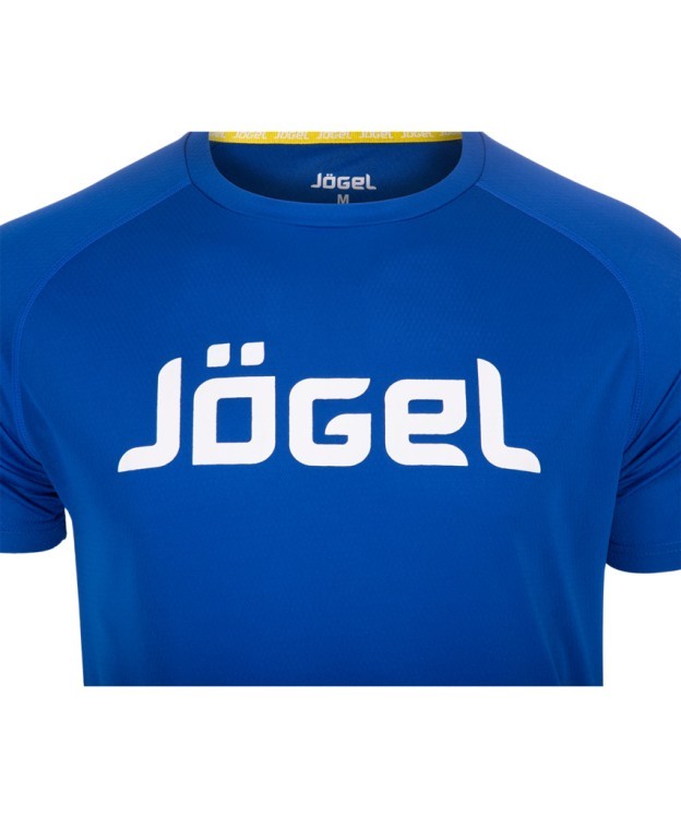 Футболка тренировочная JTT-1041-079, полиэстер, синий/белый, детский (434559)
