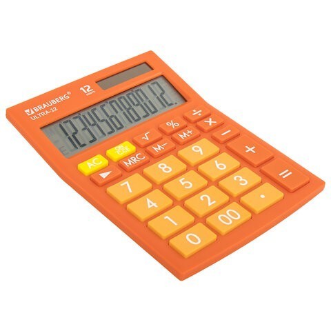 Калькулятор настольный Brauberg Ultra-12-RG 12 разрядов 250495 (1) (86050) Калькулятор настольный Brauberg Ultra-12-RG 12 разрядов 250495 (1) (86050)