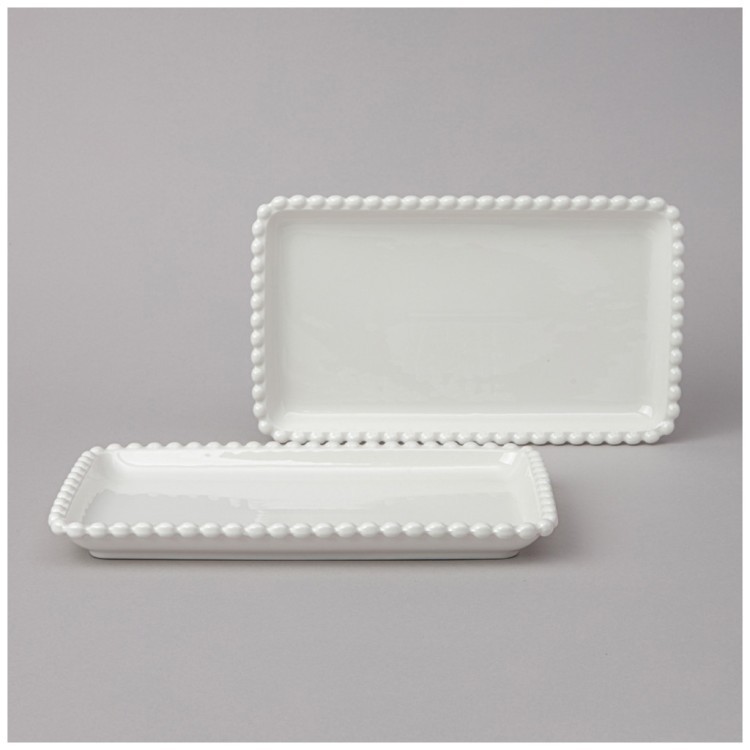 Набор блюд lefard "pearl" прямоуг. 2 шт. 25*14,5*2,5 см Lefard (761-100)