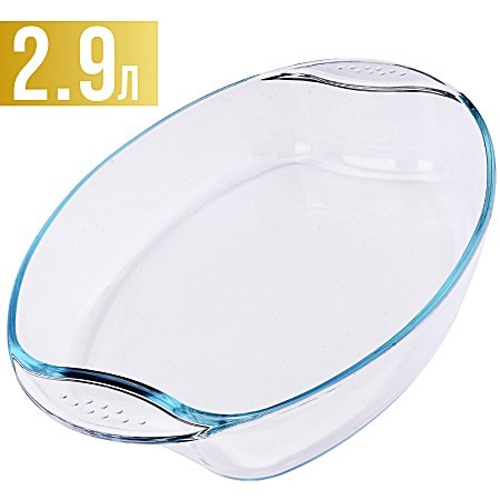 Жаровня стекло высокая 2,9л 34,5х24,5х6,5см LR (31052)