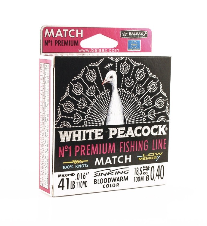 Леска Balsax White Peacock Match Box 100м 0,4 (18,5кг) (58724)