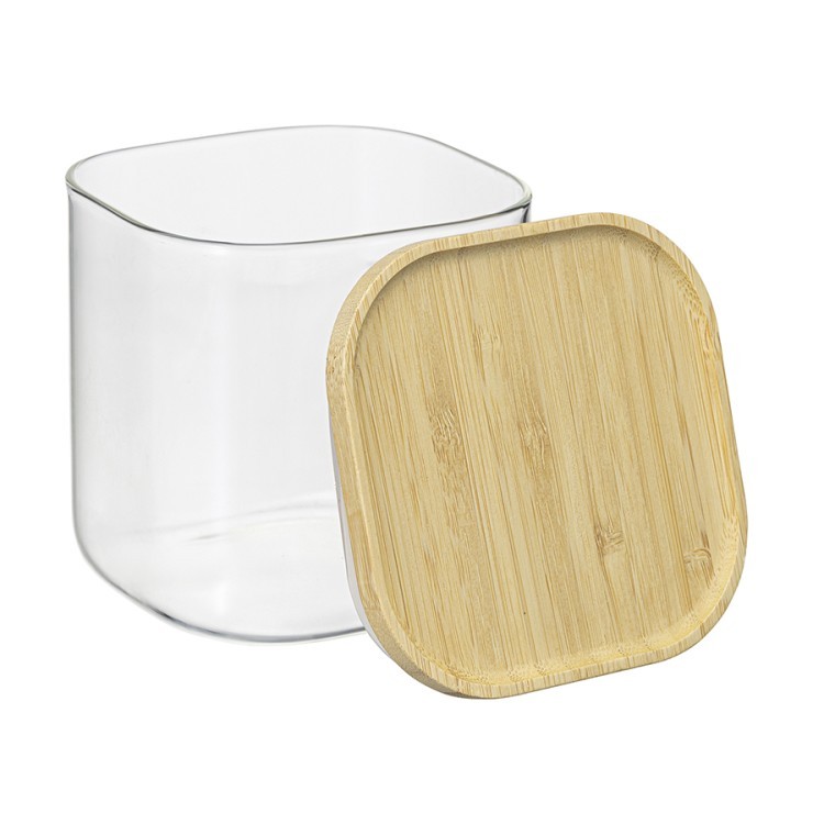Банка для хранения квадратная glass bamboo, 800 мл (77503)