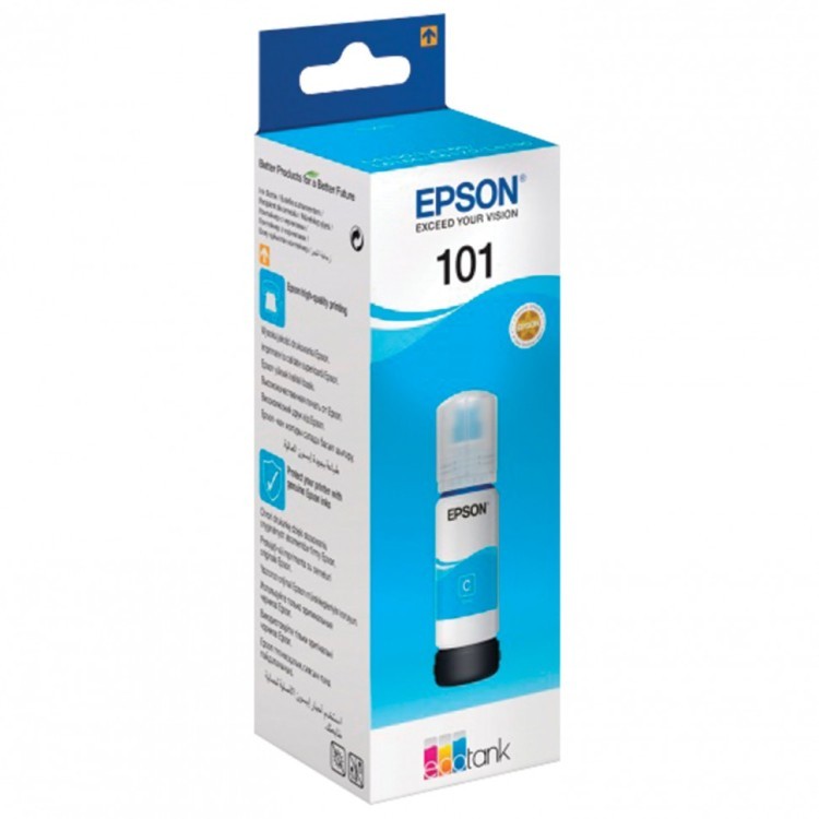 Чернила EPSON 101 T03V24 для СНПЧ L4150/ L4160/ L6160/ L6170/ L6190 голубые 363024 (1) (93642)