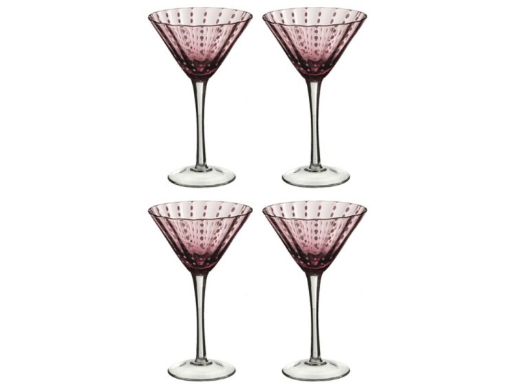 Набор бокалов для мартини из 4 шт.высота=18 см.300 мл. Dalian Hantai (495-711) 