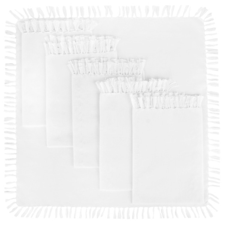 Набор салфеток "адель" 40*40 см 6 шт. цвет: белый, 100% хлопок SANTALINO (828-109)
