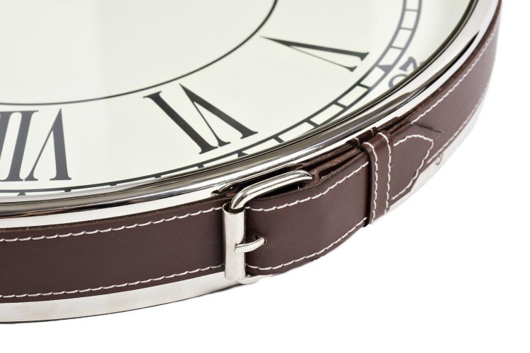 Часы настенные на подвесе цвет хром d41см (TT-00003787)