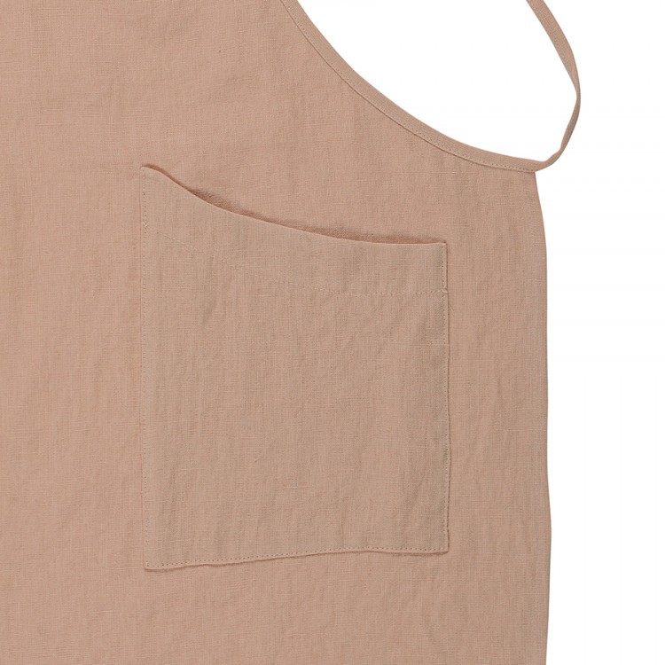 Фартук из умягченного льна розово-пудрового цвета из коллекции essential, 82х70 см (66962)