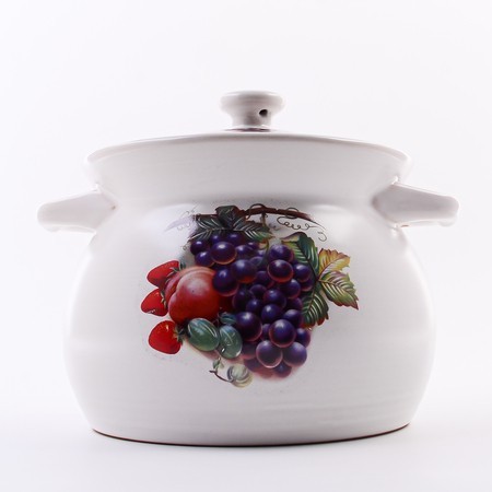 Кастрюля с крышкой 1,8 л керамика рис/ягоды Mayer&Boch (7435-1)