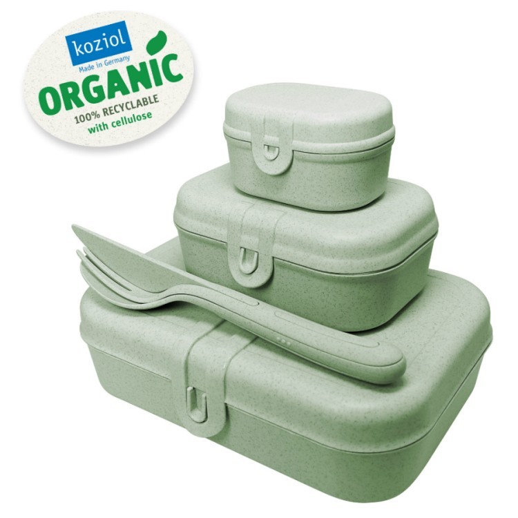Набор ланч-боксов и столовых приборов pascal, organic, зеленый, 3 шт. (67287) Набор ланч-боксов и столовых приборов pascal, organic, зеленый, 3 шт. (67287)