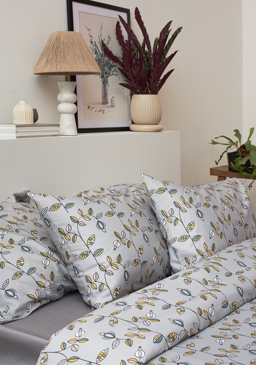 Комплект постельного белья "Ягоды тайги" из премиального сатина из коллекции russian north, 150х200 см (78452)