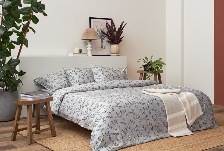 Комплект постельного белья "Ягоды тайги" из премиального сатина из коллекции russian north, 150х200 см (78452)