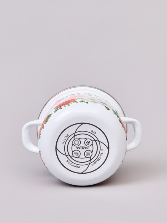 Кастрюля agness эмалированная с эмал.крышкой серия "маки", 1.5 л, 16*10 см Agness (934-740) Кастрюля agness эмалированная с эмал.крышкой серия "маки", 1.5 л, 16*10 см Agness (934-740)