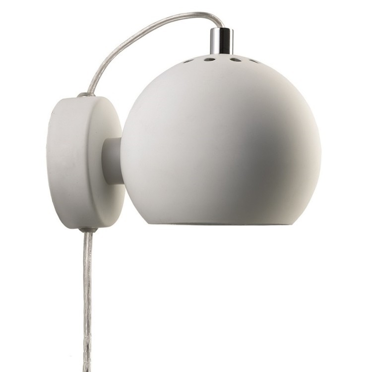 Лампа настенная ball, D12 см, белая матовая (67856)