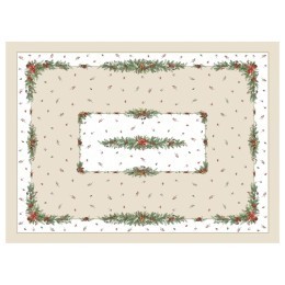 Скатерть 110х140 cm прямоугольная, "celebration", цвет: бежевый, tm lefard, полиэстер 100% (кор=34шт (986-001-18) 