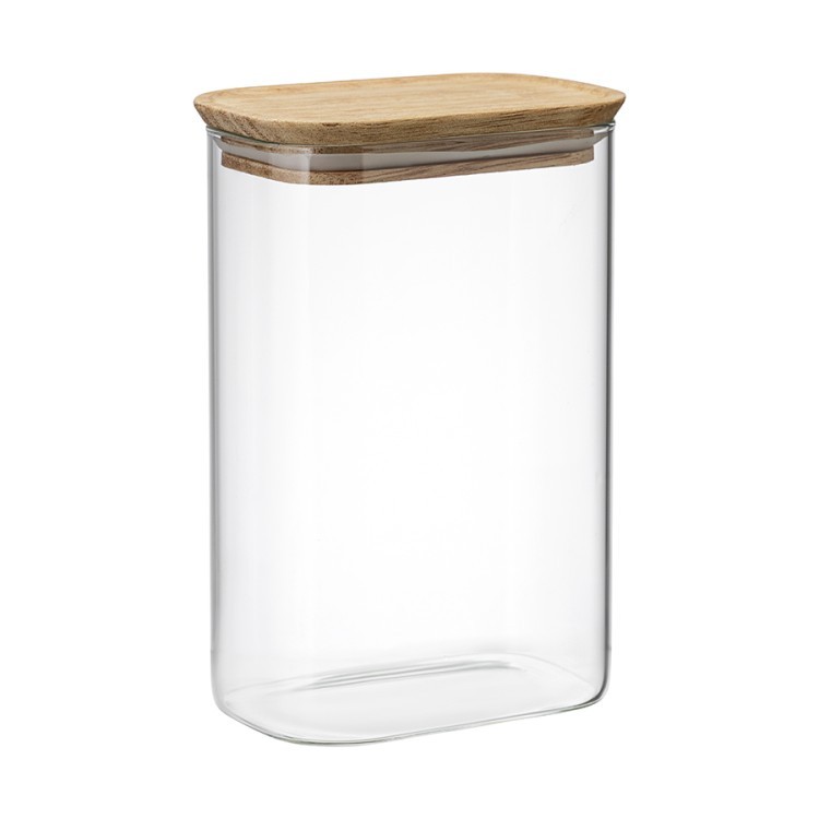 Банка для хранения прямоугольная glass acacia, 1,3 л (79985)
