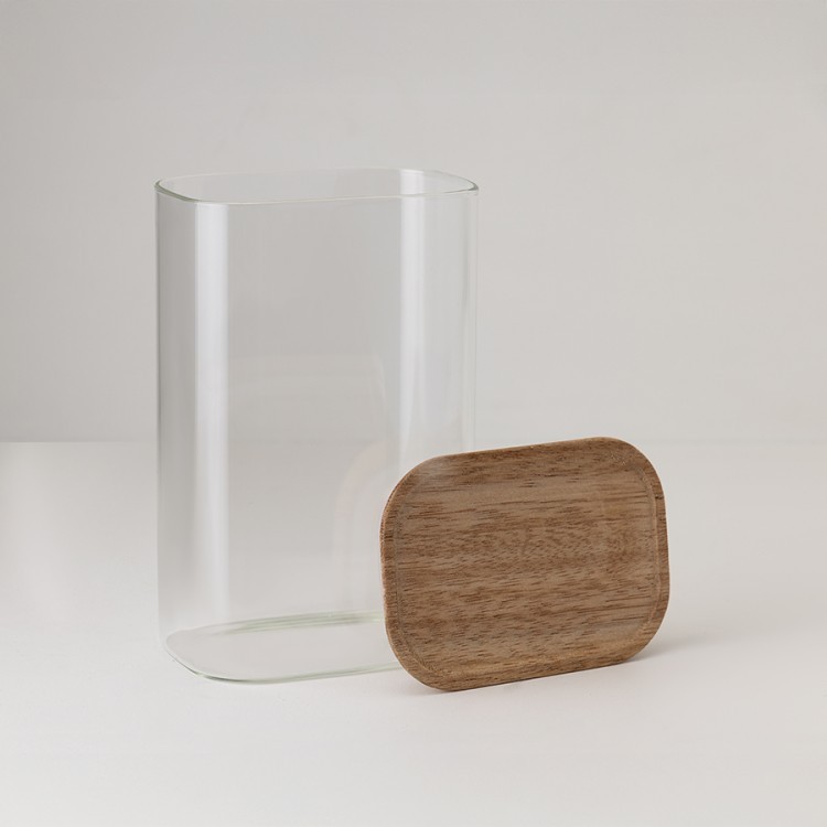 Банка для хранения прямоугольная glass acacia, 1,3 л (79985)
