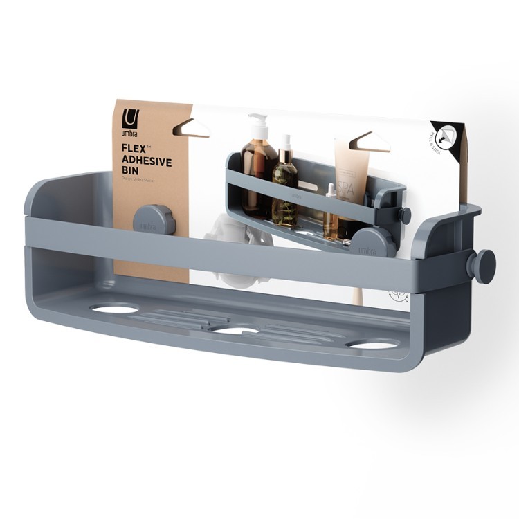 Органайзер для душа flex adhesive, голубой (79970)