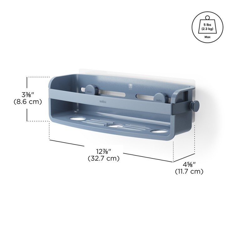 Органайзер для душа flex adhesive, голубой (79970)