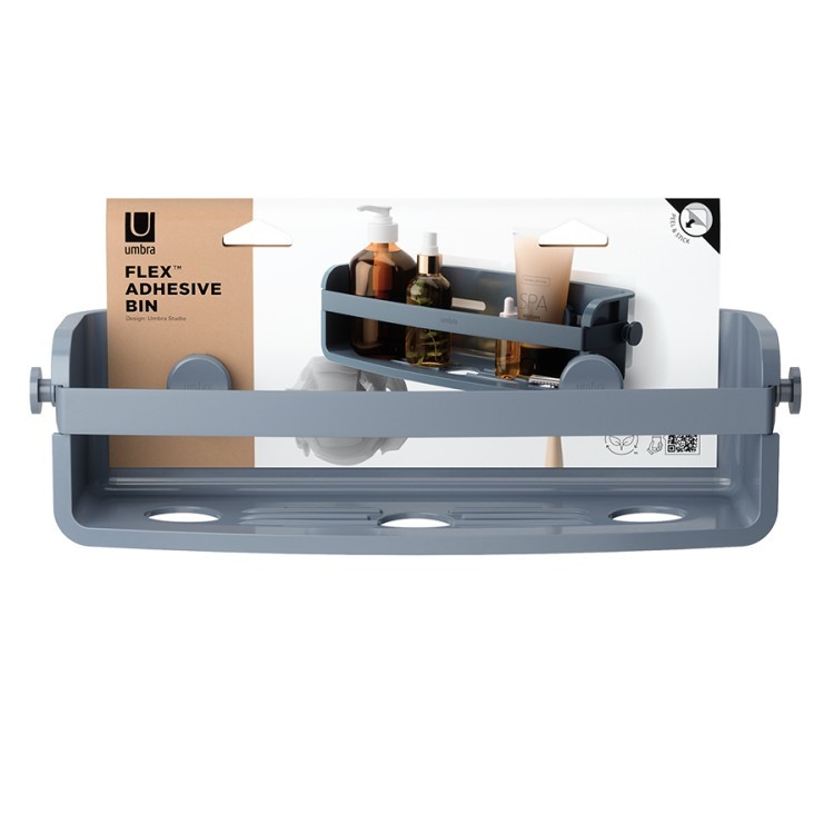 Органайзер для душа flex adhesive, голубой (79970)