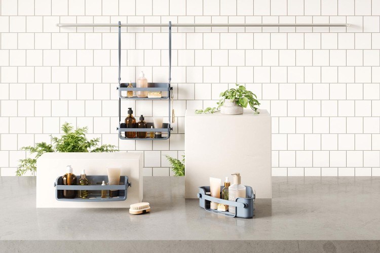 Органайзер для душа flex adhesive, голубой (79970)