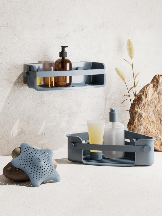 Органайзер для душа flex adhesive, голубой (79970)