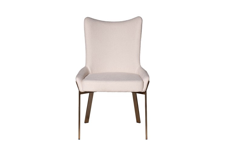 Стул обеденный букле белый+бронза 57*65*91см (TT-00015425)