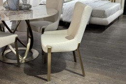 Стул обеденный букле белый+бронза 57*65*91см (TT-00015425)