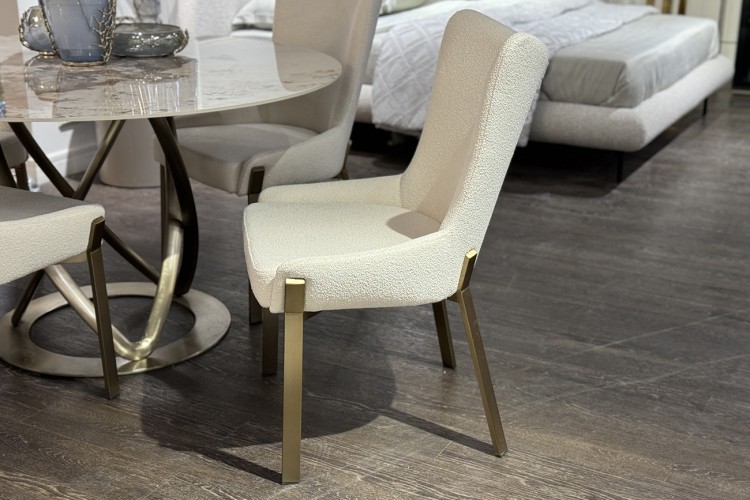 Стул обеденный букле белый+бронза 57*65*91см (TT-00015425)