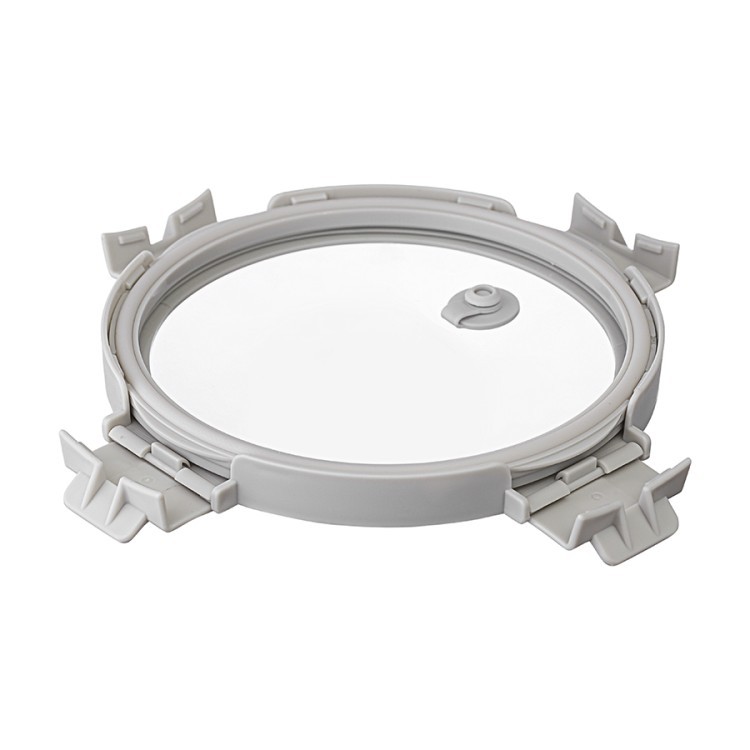 Контейнер для запекания и хранения круглый с крышкой, 650 мл, светло-серый (77788)