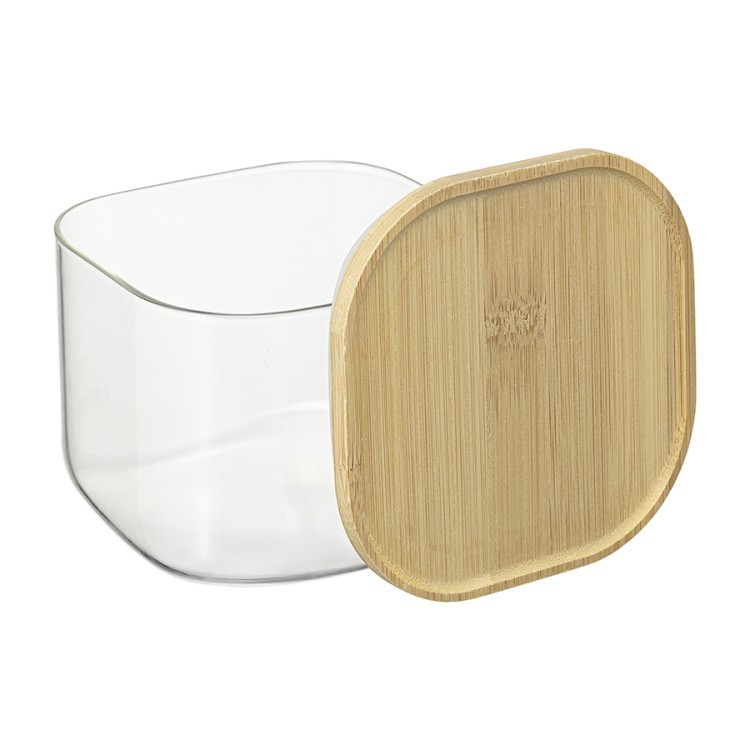 Банка для хранения квадратная glass bamboo,1 л (77504)
