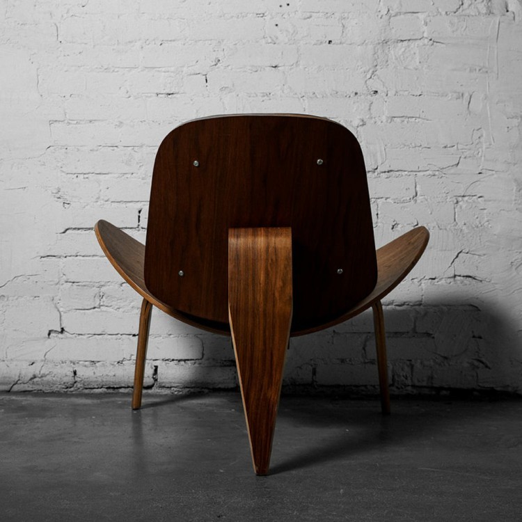 Стул Шелл BLS-01/A535walnut, дерево, натуральна кожа, walnut/brown, ROOMERS FURNITURE Стул Шелл BLS-01/A535walnut, дерево, натуральна кожа, walnut/brown, ROOMERS FURNITURE