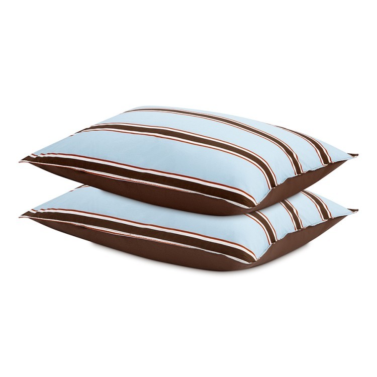 Комплект постельного белья из перкаля голубого цвета из коллекции stripes, 150х200см (80907)